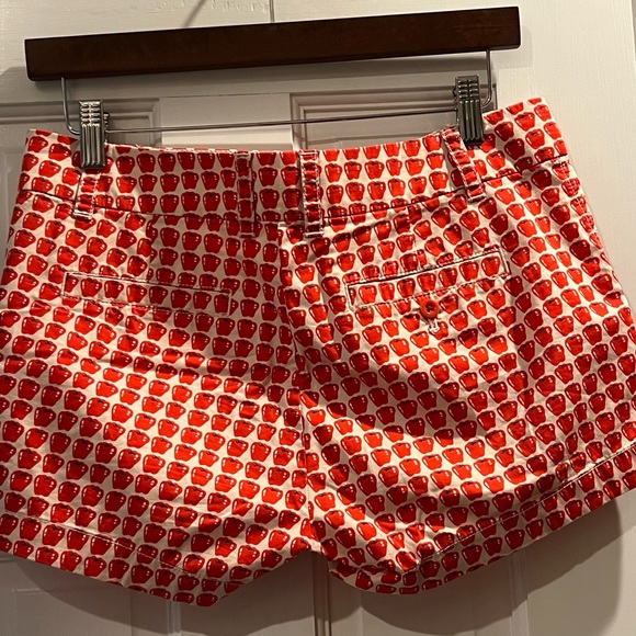 🍎J. Crew🍎 Apple Print Cotton Shorts Size 2 - Picture 5 of 8